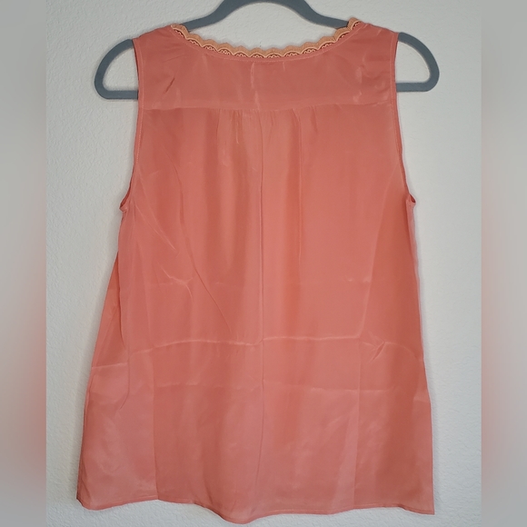100% SILK! Sundance Peachy-Orange Top.  NWOT - Picture 3 of 6